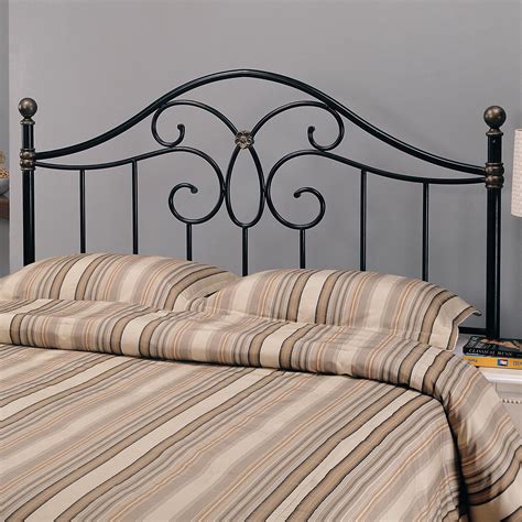 metal bed frame with fabric headboard|full metal headboard with frame.